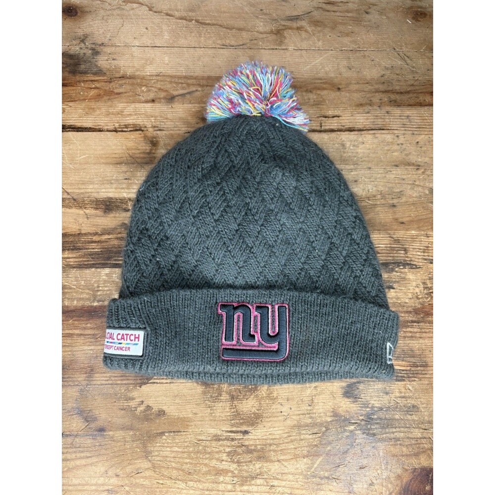 New York Giants Crucial Catch Knit Hat Gray New Era Womens Winter Cap NFL